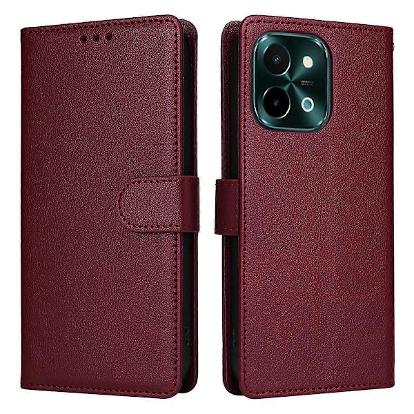 Til vivo Y28 4G Etui Wallet Stand View PU Læder Telefon Cover Multicolor Style D