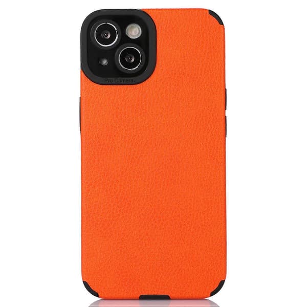 For iPhone 13 Deksel Anti-Ripp PU Lær+TPU Telefon Bakdeksel Multicolor Style E