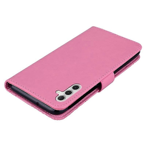 Til Samsung Galaxy S23 FE Cover Ugle Blomst Præget Rhinestone Læder Telefon Stand Cover Multicolor Style C