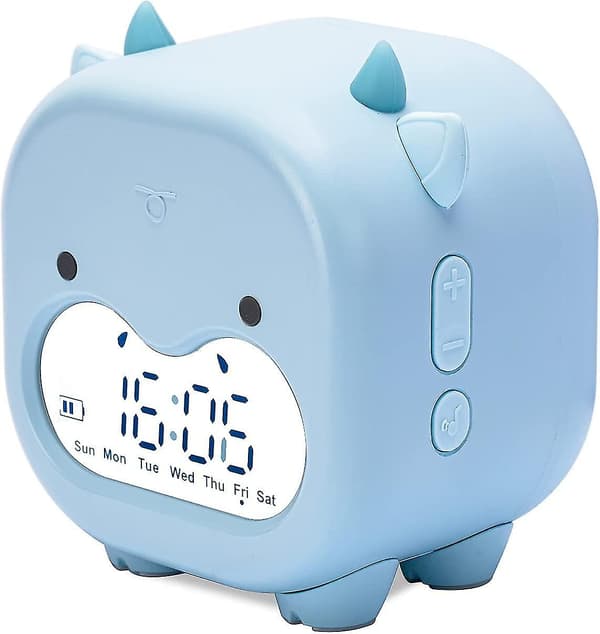 Barn Väckarklocka Sovrum Datum Temperatur Snooze Wake Up Light&night Light Hy light blue