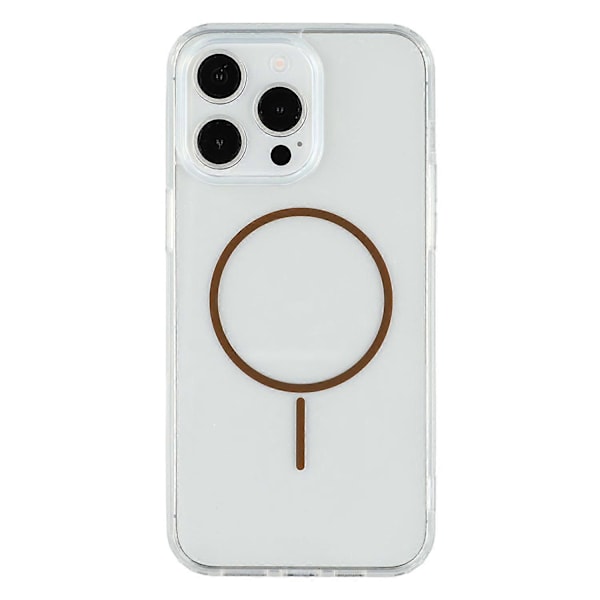 Magnetiskt skal för iPhone 15 Pro Max Akryl TPU Klar Baksida Multicolor Coffee