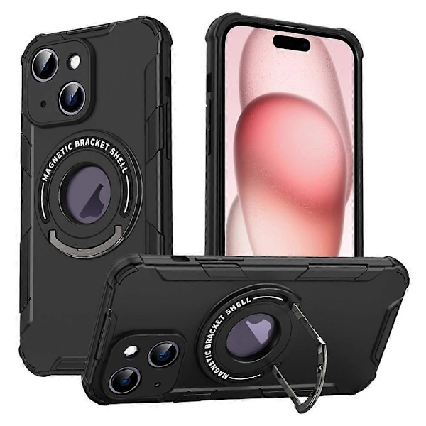 Til iPhone 15 Plus Støttebensetui Kompatibelt med MagSafe PC+TPU Slankt Telefoncover Multicolor Style C