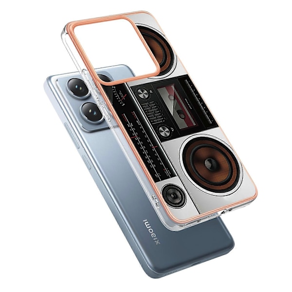 Til Xiaomi 14T Etui IMD-D Mønstertryk 2.0mm TPU Telefon Bagcover Multicolor Style F