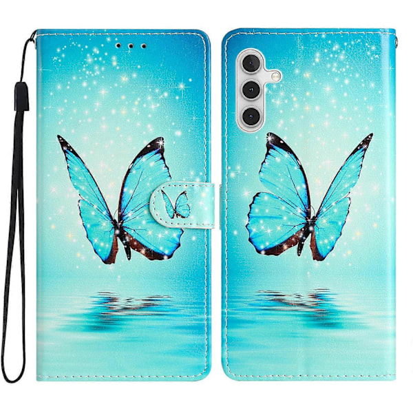 Plånboksfodral för Samsung Galaxy A15 5G PU Läder Mönstertryck Telefonskal Multicolor Style A