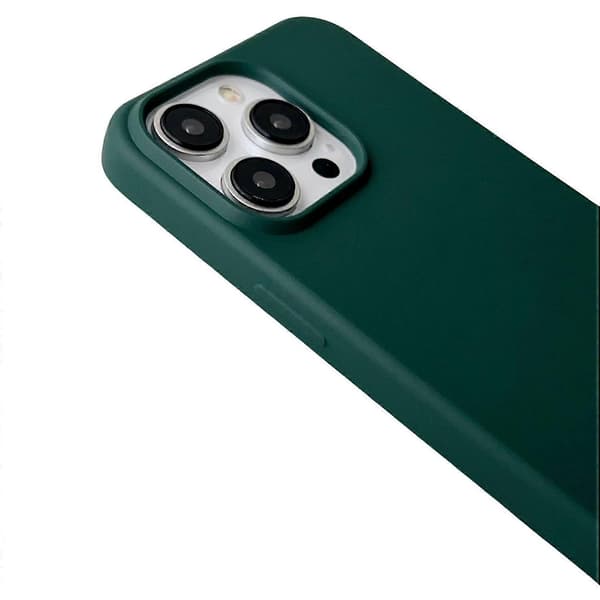 Kryssbody-snordeske i flytende silikon til iPhone 13 Pro - Grå Multicolor Green