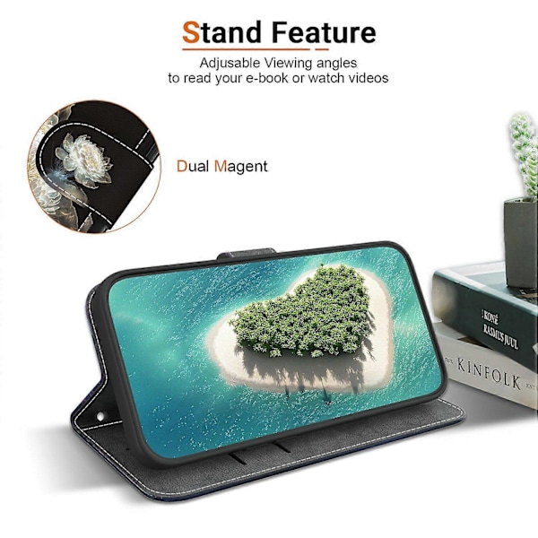 Til Realme 13+ 5G Wallet Telefon Cover Anti-Drop Læder Flip Cover Mønster Print Multicolor Style H