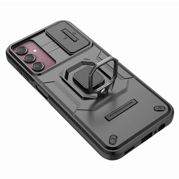 Baksida Skal för Samsung Galaxy A14 5G/A14 4G PC+TPU Telefonfodral Skjutbart Linsskydd Ställ Multicolor Style A