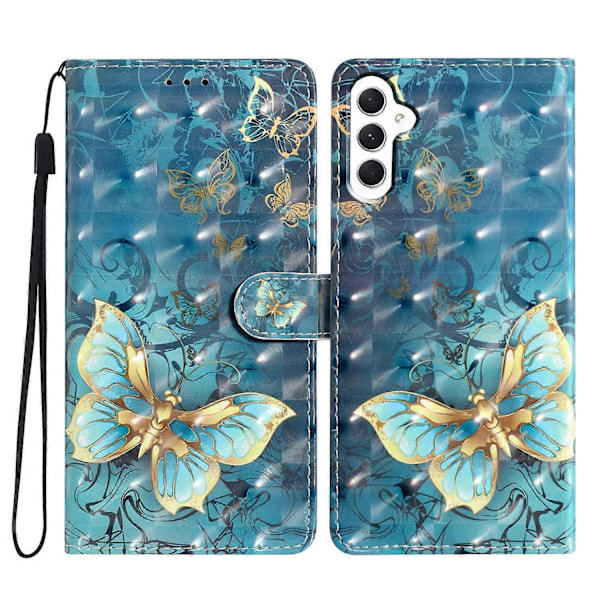 Til Samsung Galaxy S23 FE Etui Wallet PU Læder 3D Mønster Print Telefon Cover Multicolor Style B