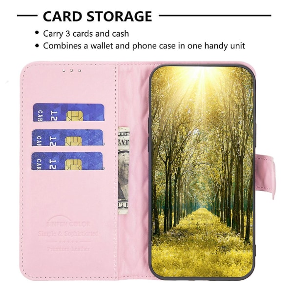 För Motorola Moto G84 5g Case Plånbok tryckt cover Pink