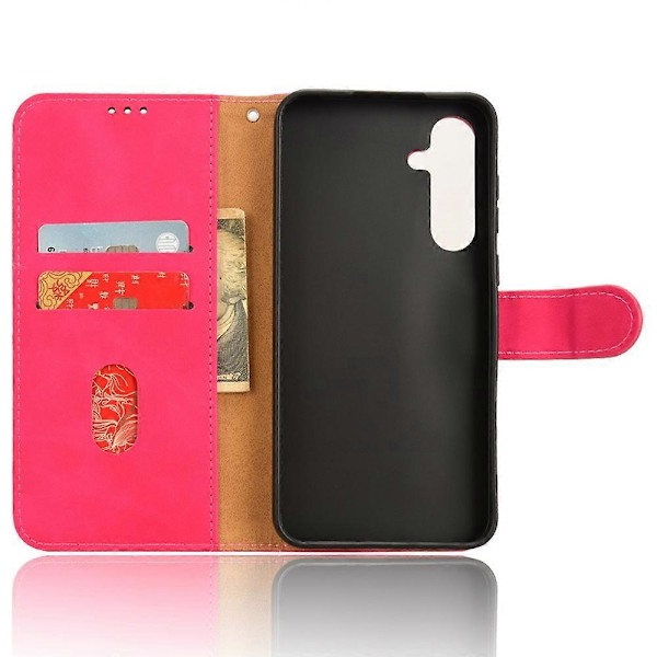 Samsung Galaxy A35 5G Nahkakotelo Käännettävä Puhelinkotelo Lompakolla ja Jalustalla Multicolor Rose