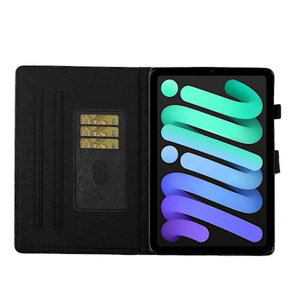 Glitterpulver Kortspor Stativ PU Lær+TPU Skall for iPad mini (2024)/mini (2021)
