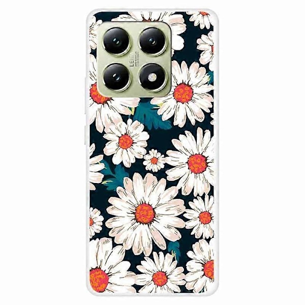 Skal för Xiaomi 14T TPU Mönstertryck Anti-Fall Telefonskydd Multicolor Daisy