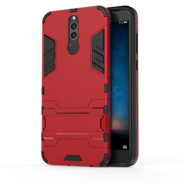 Cool Guard Muovinen TPU-takakuori Jalustalla Huawei Mate 10 Lite / Nova 2i / Maimang 6 -puhelimelle Red