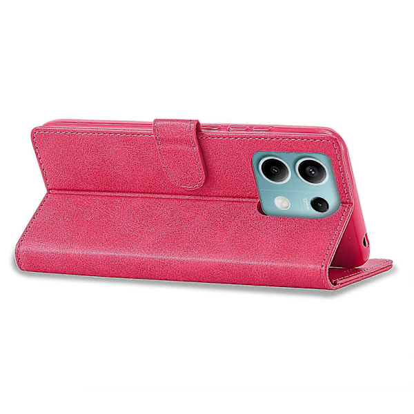 LC.IMEEKE Plånboksfodral med Ställ i Kalvtexturerat Läder för Xiaomi Redmi Note 13 Pro 5G/Poco X6 5G Multicolor Rose