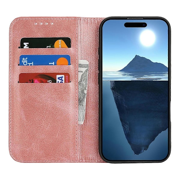 Til iPhone 16 Pro Cover PU Læder Kalvepræget Magnetisk Lukning Smartphone Cover Multicolor Style H