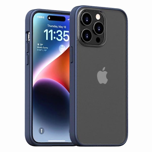 Magic Series för iPhone 15 Pro Genomskinligt Matt Skal TPU+PC Stöttåligt Skydd Multicolor Style B