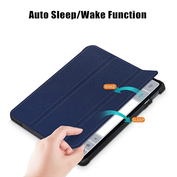 För Xiaomi Pad 6 Tri-fold Ställ Tablet Fodral Magnetiskt Smart PU Läder Folio Omslag Multicolor Style B