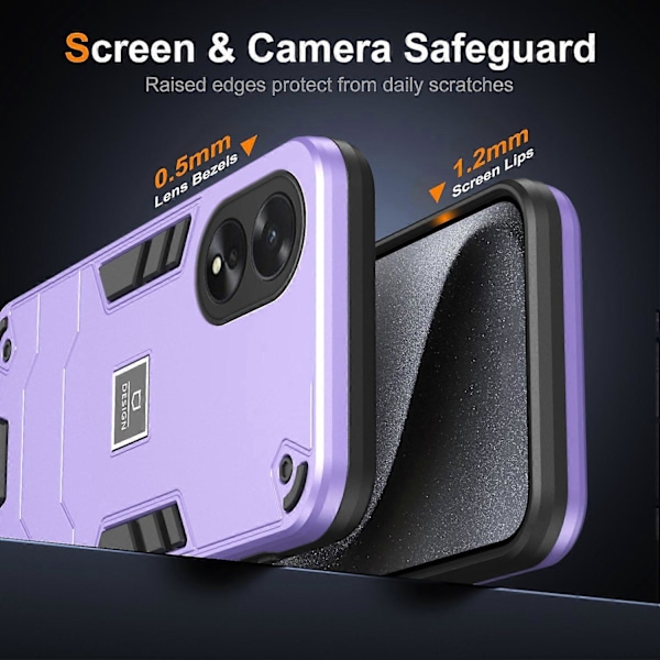 PC+TPU-etui med dobbelt lag design og faldbeskyttelse til Oppo A38 4G/A18 4G Multicolor Style A