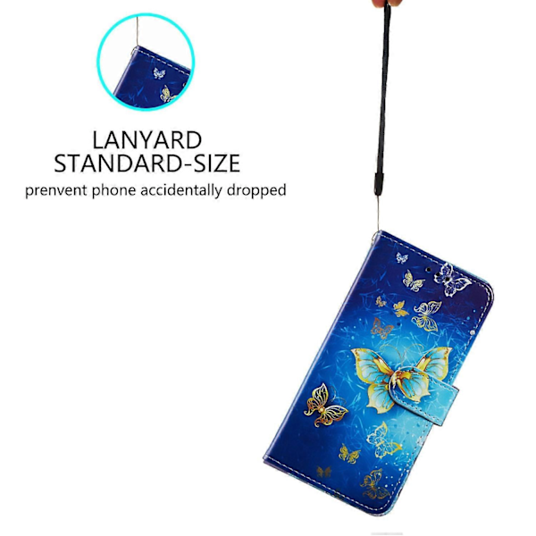 PU Læder Wallet Cover med Mønsterprint og Flip Stand til Xiaomi Redmi Note 12S 4G Multicolor Style Q