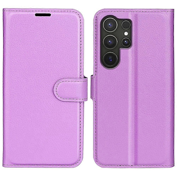 Til Samsung Galaxy S25 Ultra Case Litchi Tekstur Stødsikker Læder Wallet Telefon Cover Multicolor Style H