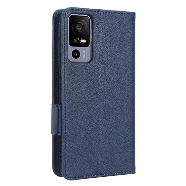 Læder Smartphone Etui til TCL 40R 5G, Dobbelt Magnetisk Lås Flip Wallet Stand Telefon Cover Multicolor Style F