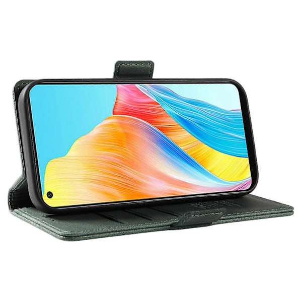 YIKATU YK-005 Oppo A78 4G PU-nahkalompakkokotelo, pehmeäpintainen jalustallinen suojakotelo Multicolor Style D