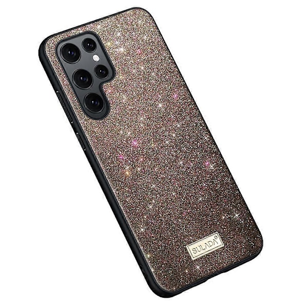 SULADA Samsung Galaxy S25 Ultra -kotelo PU-nahka + PC + TPU Glitter Paljetit Takapuhelimen kuori Multicolor Multi-color