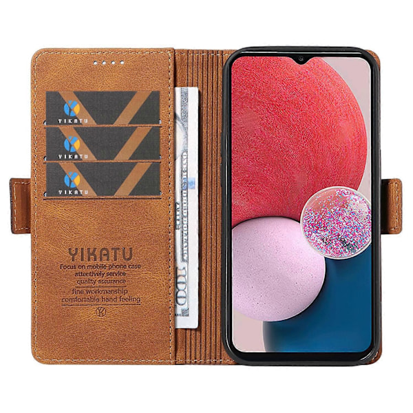 YIKATU YK-005 Lærdeksel til Samsung Galaxy A53 5G, hudvennlig telefonetui med lommebok og stativ Multicolor Style C