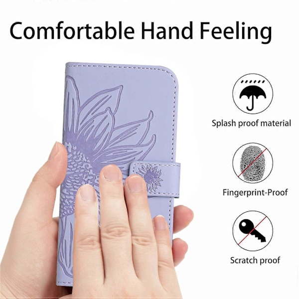 Til Xiaomi 14 Pro Etui Hud-berørings Wallet Stand Læder Cover med Skulderrem Multicolor Style C