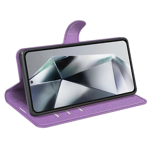 Til Samsung Galaxy S25 Ultra Case Litchi Tekstur Stødsikker Læder Wallet Telefon Cover Multicolor Style H