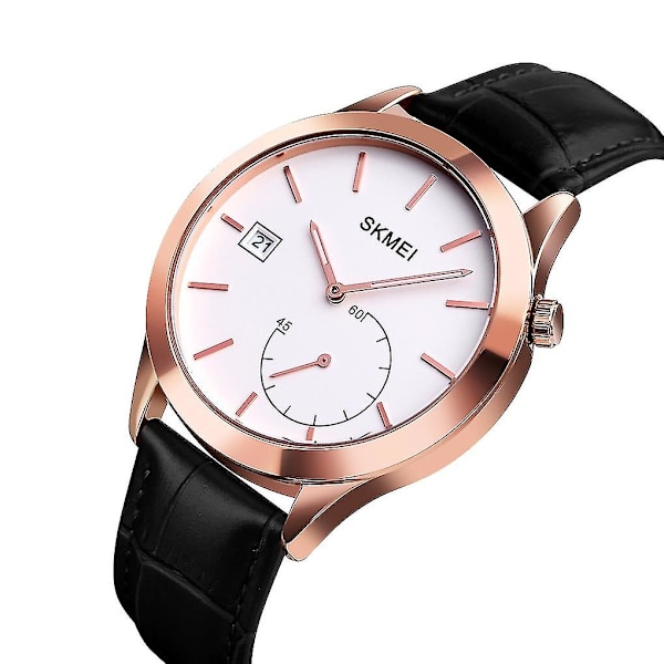 Skmei 1581 Fritid utomhussport Quartz Watch Rose Gold Black