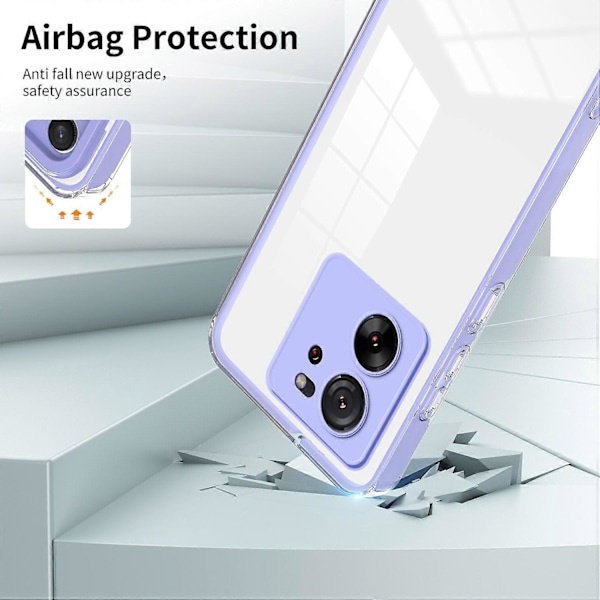 Til Xiaomi 13T/13T Pro Gennemsigtigt Cover TPU+PC Beskyttende Telefoncover Multicolor Style C