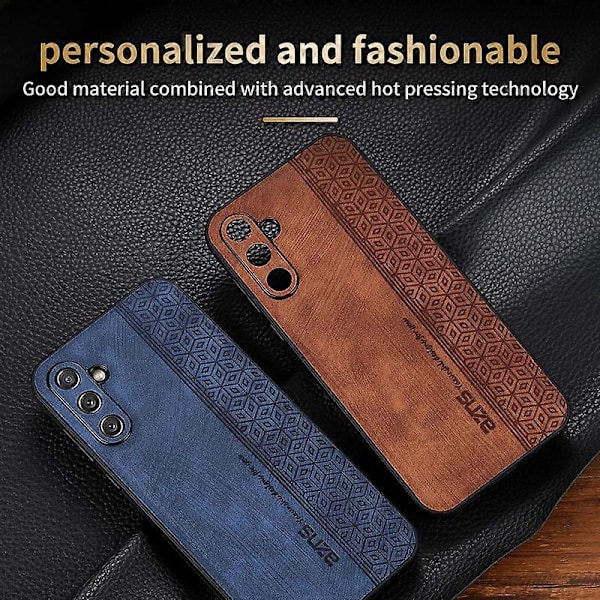 AZNS Skal för Samsung Galaxy A54 5G med präglat mönster PU Läderbelagd TPU Baksida Multicolor Style C