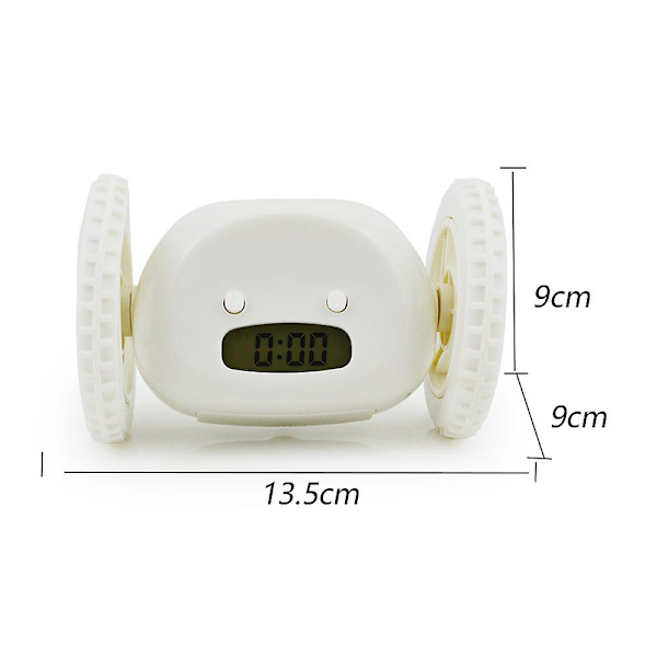 Kör Digital LED Väckarklocka Lata Väckarklocka Kör Tyst Väckarklocka Creative Gift white