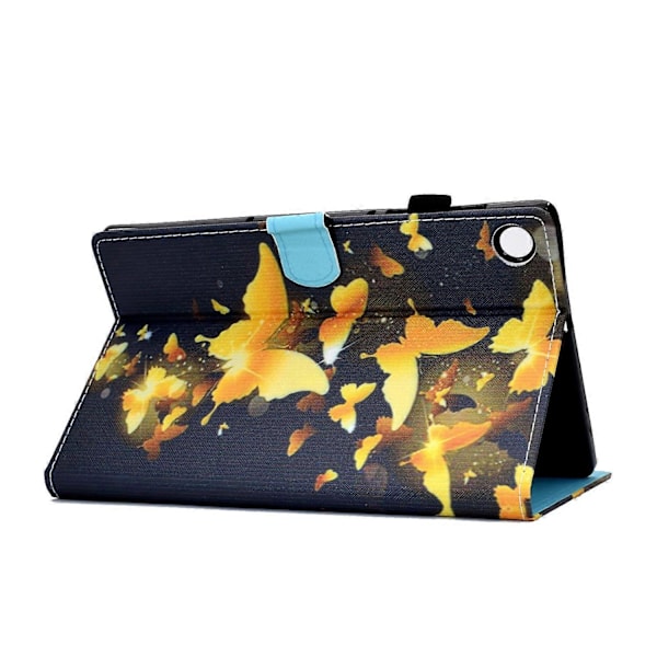 Samsung Galaxy Tab A9+ PU-nahkakotelo, kuvioitu, älykäs tablettisuojus kynätelineellä Multicolor Style K