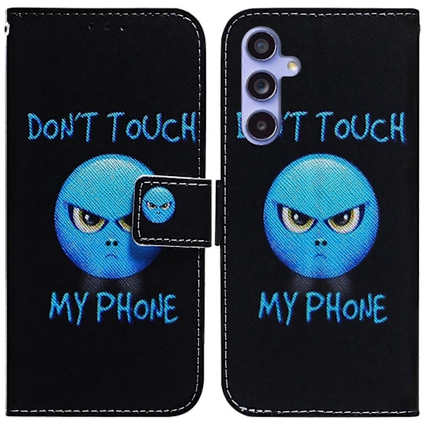 Til Samsung Galaxy A35 5G Etui Mønsterprint Læder Telefon Cover Multicolor Don&#39;t Touch My Phone