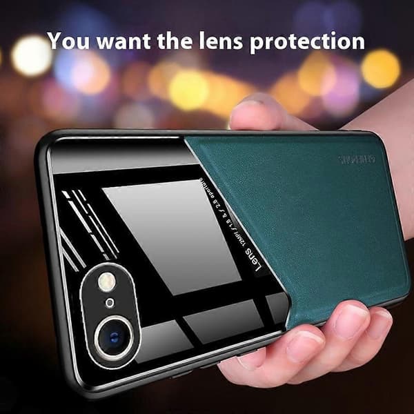Læderbelagt PC+TPU telefoncover til iPhone 16e Multicolor Blue