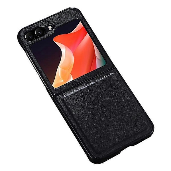 Stöttåligt telefonfodral i PU-läder för Samsung Galaxy Z Flip5 5G, tunt hårt PC-skal Multicolor Style A