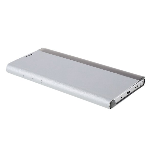 Til Samsung Galaxy Note 10 Plus PU Læder Auto-absorberende Skal Visningsvindue Stativ Telefon Cover