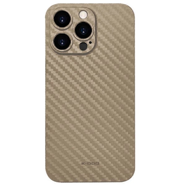KZDOO Til iPhone 16 Pro Kompatibel med MagSafe Kulfibertekstur Ultratyndt PP Telefoncover - Grøn Multicolor Gold