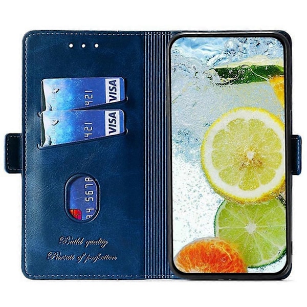 Til Xiaomi 15 Ultra Etui Kontrastfarve Tegnebog Læder Telefoncover Multicolor Blue + Grey