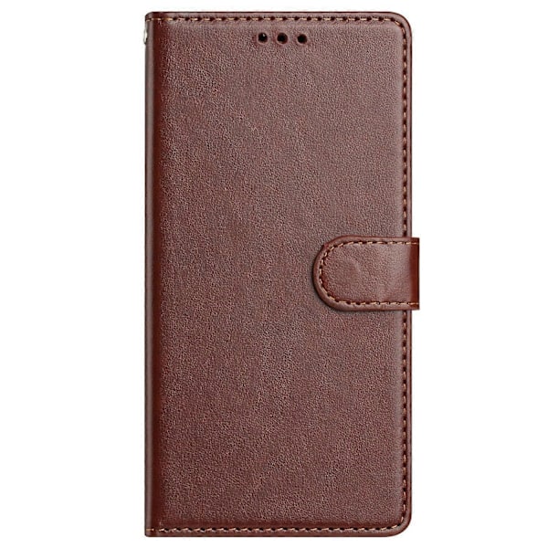 Læder telefoncover med pung, stativ og praktisk rem til iPhone 14 - Grøn Multicolor Brown