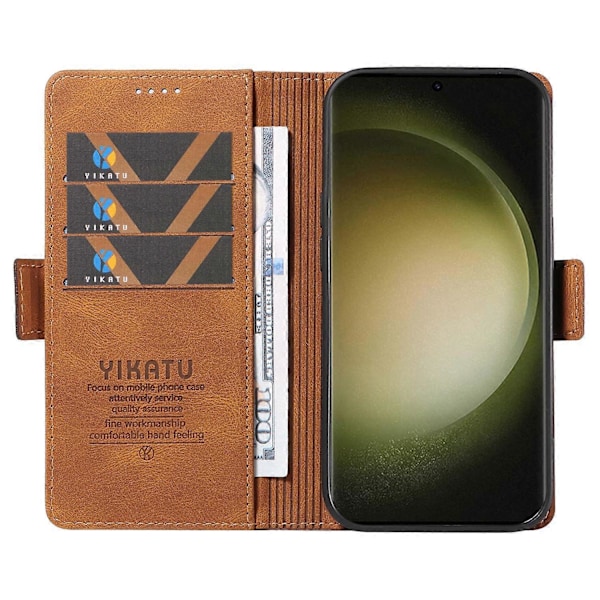 YIKATU YK-005 Telefonpung Etui til Samsung Galaxy S23 Ultra med Hudvenligt Læder og Støttefunktion Multicolor Style C