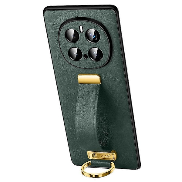 SULADA Muotisarja Honor Magic7 Pro 5G -puhelimelle Rannekoru Jalusta Nahkainen Takakansi Multicolor Green
