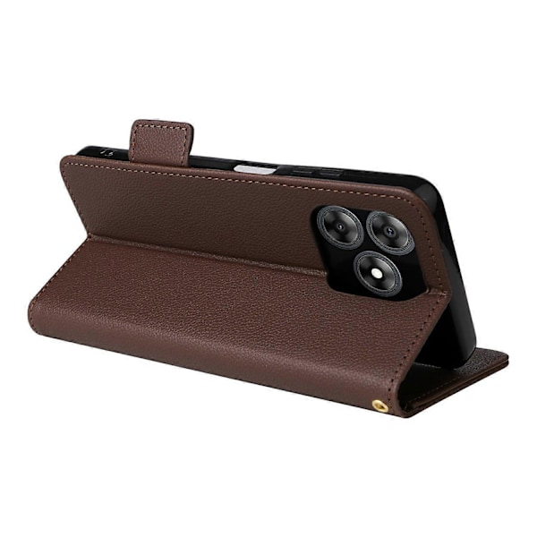 Til Blackview Wave 8C Etui Litchi Tekstur PU Læder Pung Flip Telefon Cover - Baby Blå Multicolor Brown