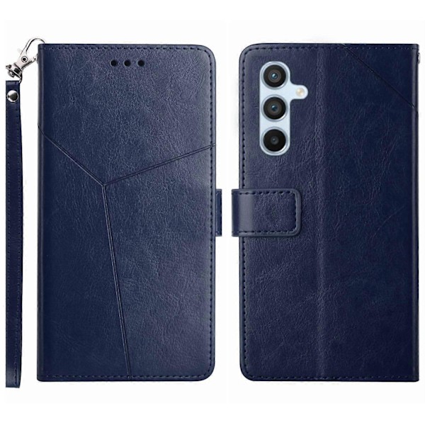 Til Samsung Galaxy A05s 4G Etui PU Læder Y-formet Linje Præget Wallet Telefon Cover Multicolor Style C