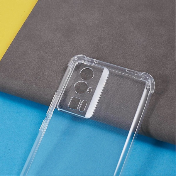 För Xiaomi Poco F5 Pro 5G/Redmi K60 5G/K60 Pro 5G Transparent Mobilskal Förstärkta Hörn TPU-skydd