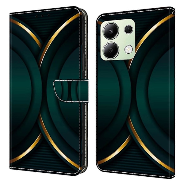 Xiaomi Redmi Note 13 4G Lompakkokotelo Puhelimelle, Pudotussuoja, 3D-kuvioitu Nahkainen Käännettävä Suojakotelo Multicolor Style H