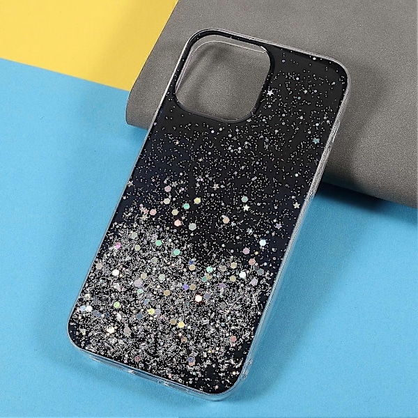 Flash-jauhe paljetti ohut kevyt kestävä akryyli+TPU puhelinkotelo iPhone 13 Pro 6.1 tuumalle Multicolor Style B