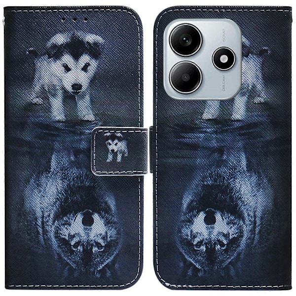 Plånboksfodral för Xiaomi Redmi Note 14 5G Mönstertryckt Läder Telefonskal Multicolor Style F